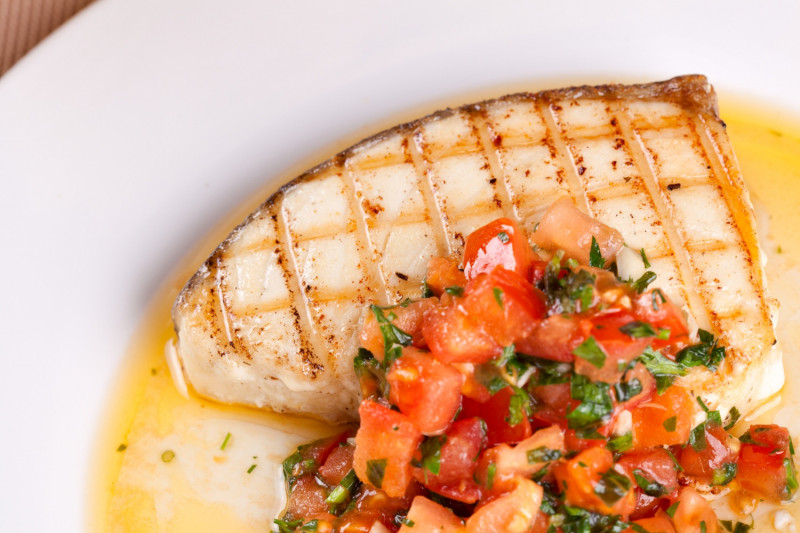 tagAlt.Island style Scabbard Fish with Cherry Tomatoes and Capers