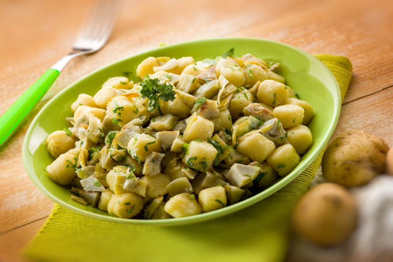 tagAlt.Potato Gnocchi Artichokes Pecorino Cheese Mint