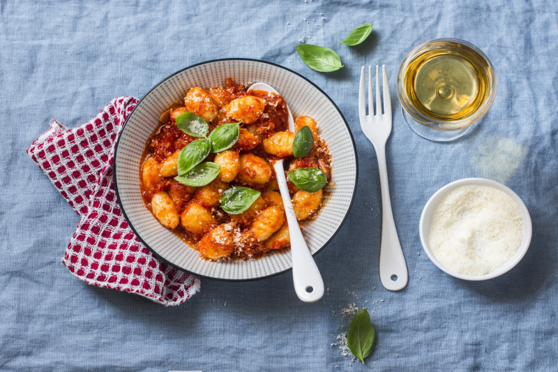 tagAlt.Potato Gnocchi with Vegetarian Ragù