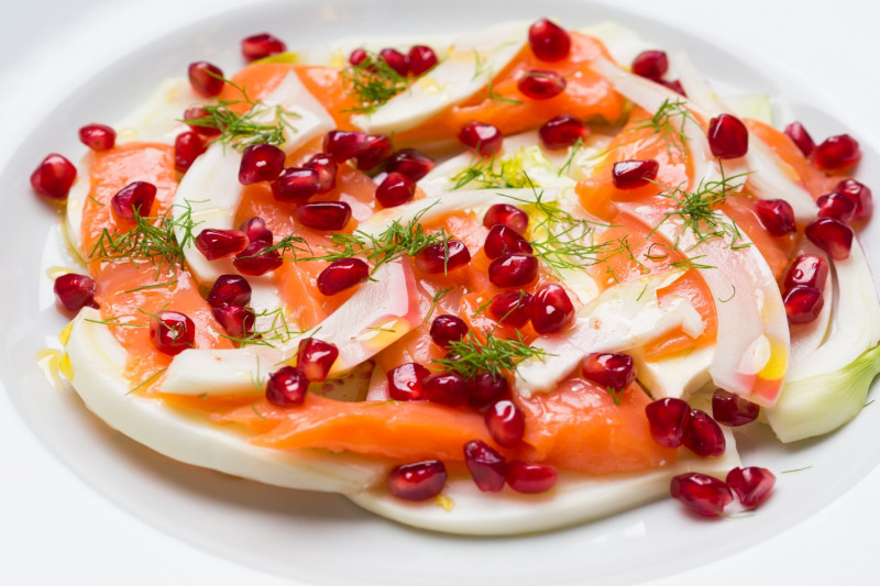 tagAlt.Salmon with Honey Endive Fennel and Pomegranate
