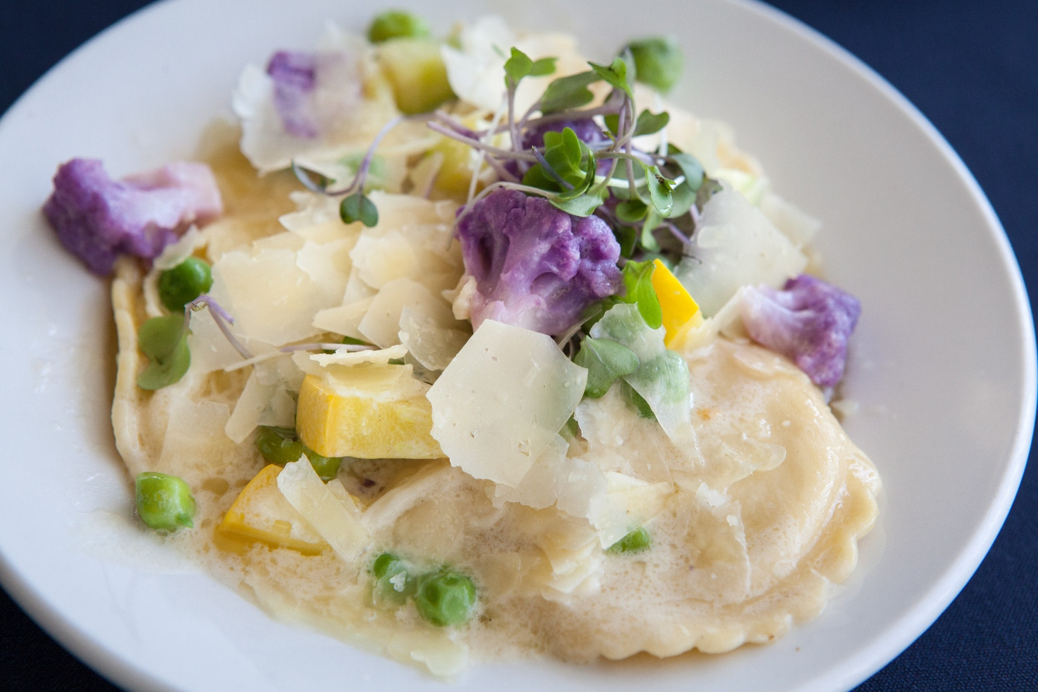 Ricotta and Spinachfilled Mezzelune with Taleggio Cream Sauce