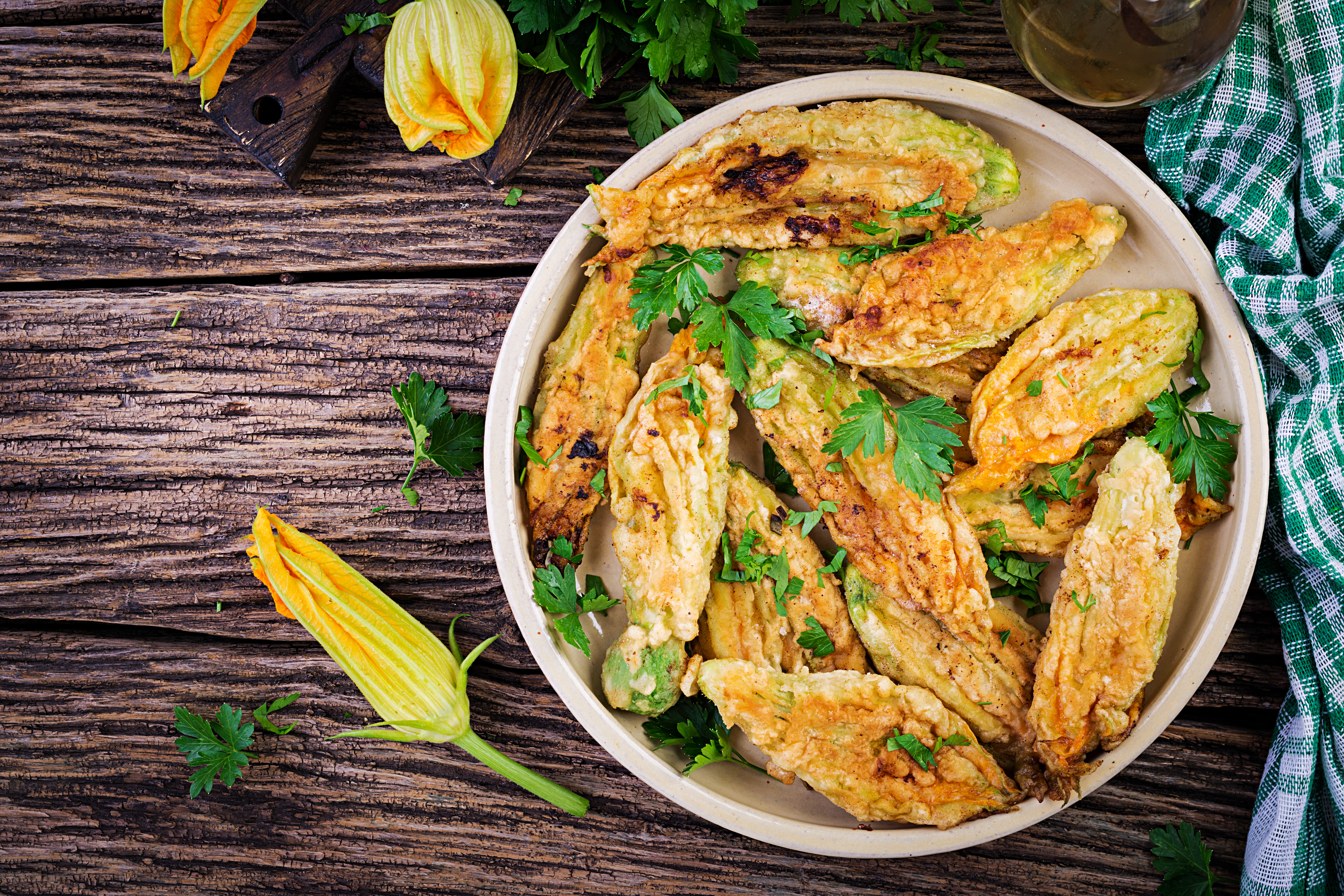 Oven-Baked Cheese-Stuffed Zucchini Blossoms | MaMaBlip